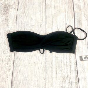 NWT JCPENNEY Women’s Black Bandeau Swimsuit Convertible Top Size Small